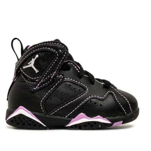 Kids Black and Purple High-Top Sneakers - Picture 1 of 12